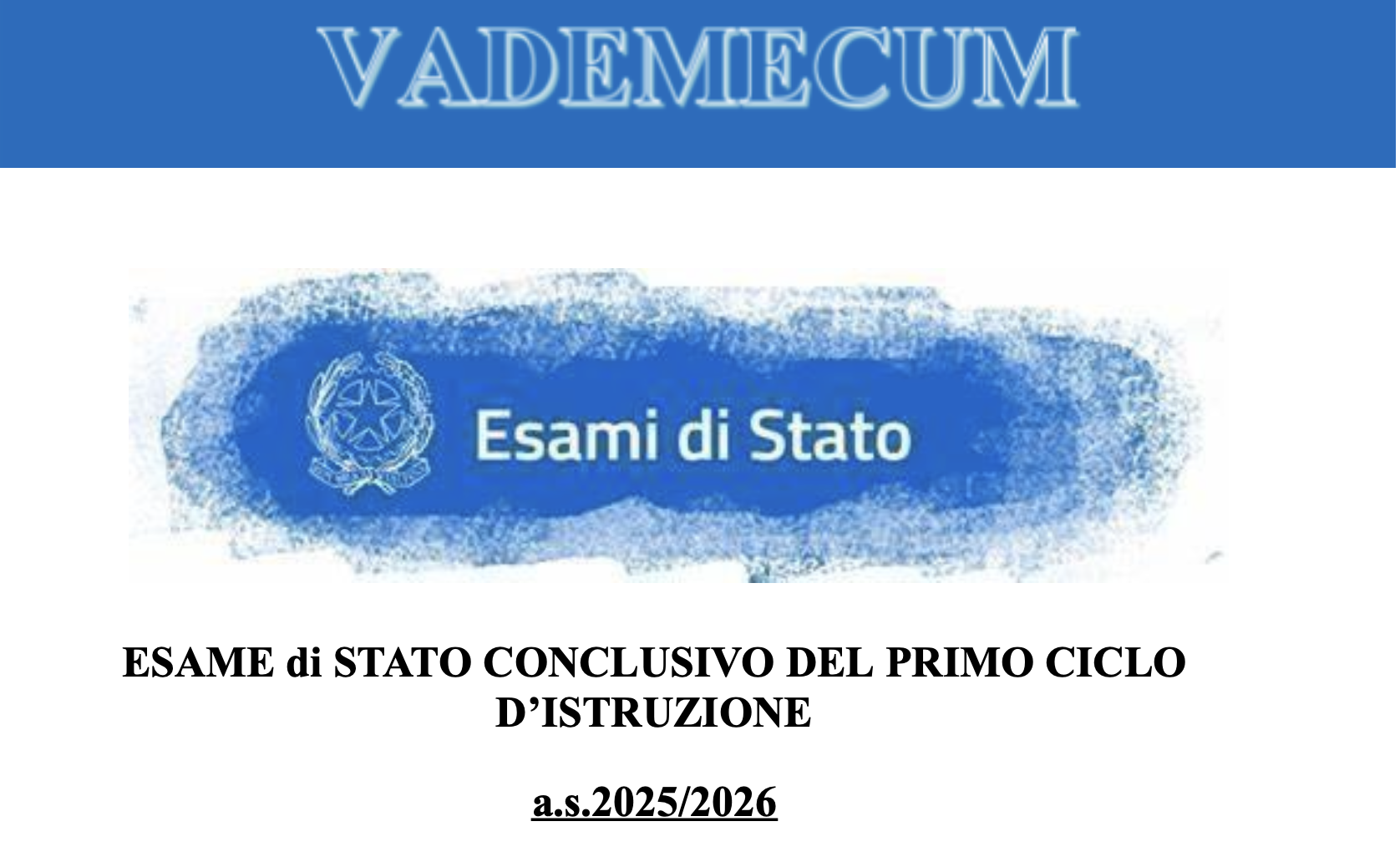 Vademecum Esami di Stato nel primo ciclo d’istruzione_a.s.2025/2026